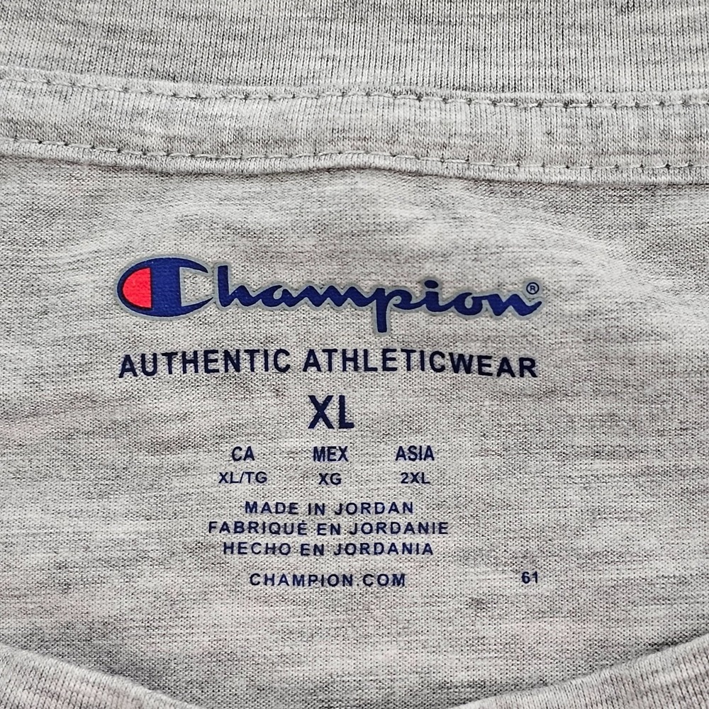 Champion Authentic Athleticwear Gray Short Sleeve Performance T-Shirt Men's XL - Picture 5 of 9